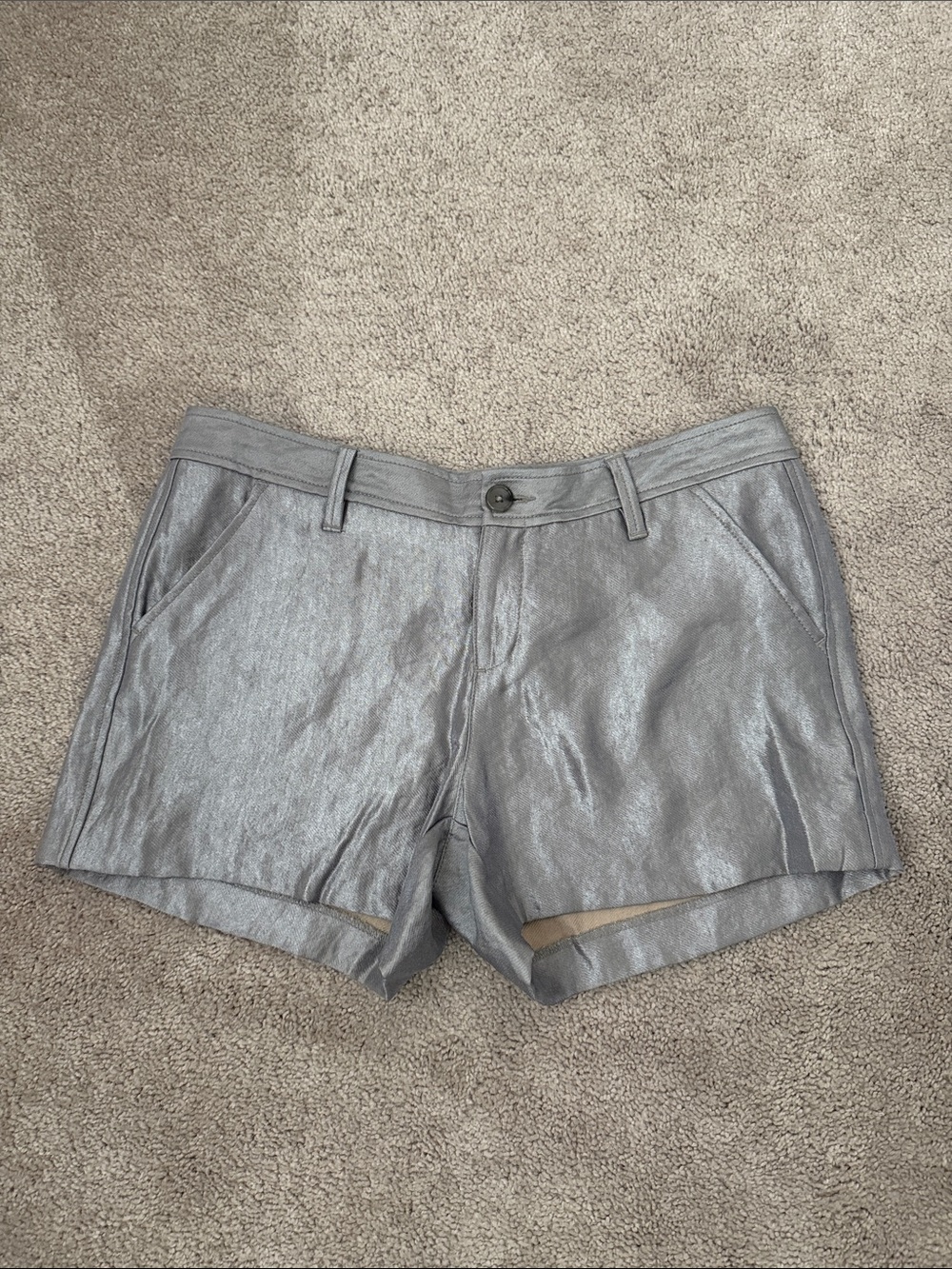 Old Navy Shimmery Silver Women's Bermuda Shorts